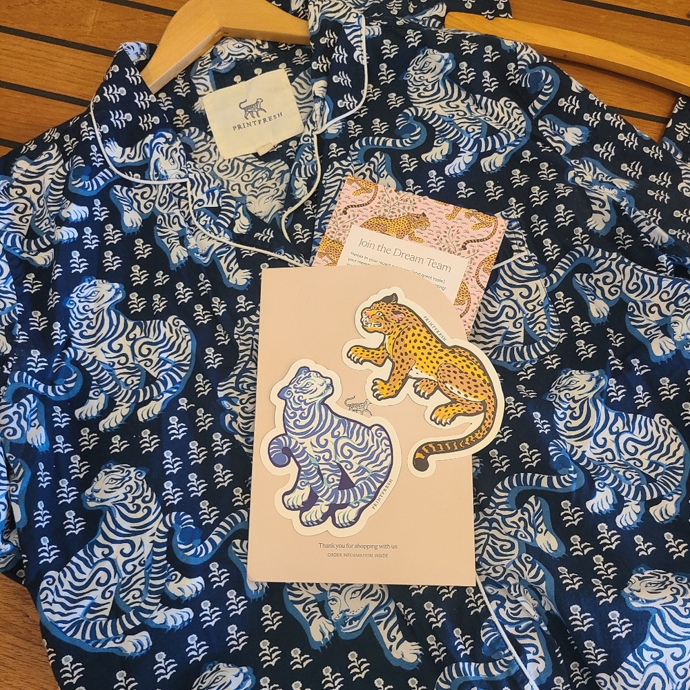 PRINTFRESH Tiger Queen Long PJ Set Size M - Picture 10 of 13